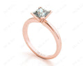 Princess Cut Diamond Engagement Ring with Claw set centre stone in 18K Rose - DG & Co. Jewellery