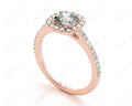 Cushion Cut Halo Diamond Engagement Ring with Claw Set Centre Stone - 18K Rose - DG & Co. Jewellery
