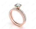 Round Cut Diamond Engagement ring with claw set centre stone - 18K Rose - DG & Co. Jewellery