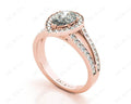 Pear Shape Halo Diamond ring with claw set centre stone - 18K Rose - DG & Co. Jewellery