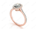 Pear Cut Halo Diamond Engagement Ring with Claw Set Centre Stone - 18K Rose - DG & Co. Jewellery