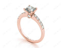 Princess Cut Diamond Engagement ring with four Prongs centre stone - 18K Rose - DG & Co. Jewellery