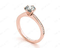 Round Cut Six Claw Set Diamond Ring with Round cut Diamonds in 18K Rose - DG & Co. Jewellery