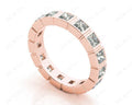 Princess Cut Bezel Set Diamond Eternity Wedding Ring - 18K Rose - DG & Co. Jewellery