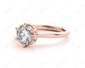 Round Cut Diamond Engagement Ring with Claw set centre stone - 18K Rose - DG & Co. Jewellery