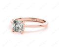 Asscher Cut Classic Four Claws Diamond Engagement Solitaire Ring in 18K Rose - DG & Co. Jewellery