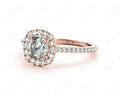 Cushion Cut Halo Diamond Engagement Ring with Claw Set Centre Stone - 18K Rose - DG & Co. Jewellery