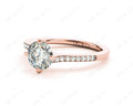 Round Cut Four Claws Prong set Twist Diamond Ring - 18K Rose - DG & Co. Jewellery