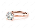 Round Cut Solitaire Four Claws Diamond Ring in 18K Rose - DG & Co. Jewellery