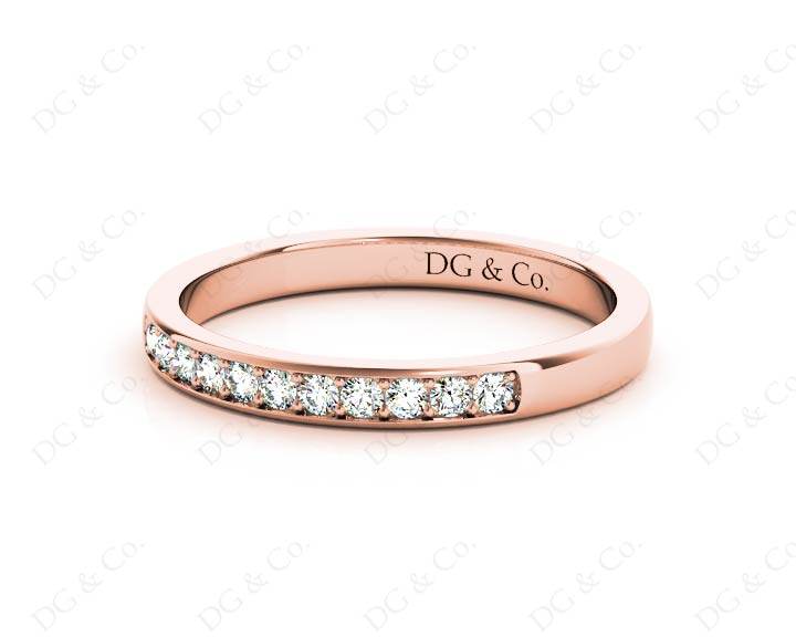 Wedding Diamond Ring with Grain Setting in 18K Rose - DG & Co. Jewellery