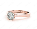 Round Cut Diamond Six Claw Solitaire Ring - 18K Rose - DG & Co. Jewellery