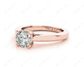 Round Cut Classic Solitaire Four Claws Diamond Engagement Ring with Micro Pave Set Prongs - 18K Rose - DG & Co. Jewellery