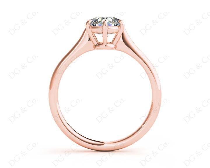 Round Cut Classic Six Claws Diamond Solitaire Ring - 18K Rose - DG & Co. Jewellery