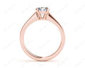 Round Cut Diamond Engagement Ring with Claw set centre stone - 18K Rose - DG & Co. Jewellery