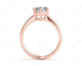 Round Cut Diamond Engagement Ring with Claw set centre stone - 18K Rose - DG & Co. Jewellery