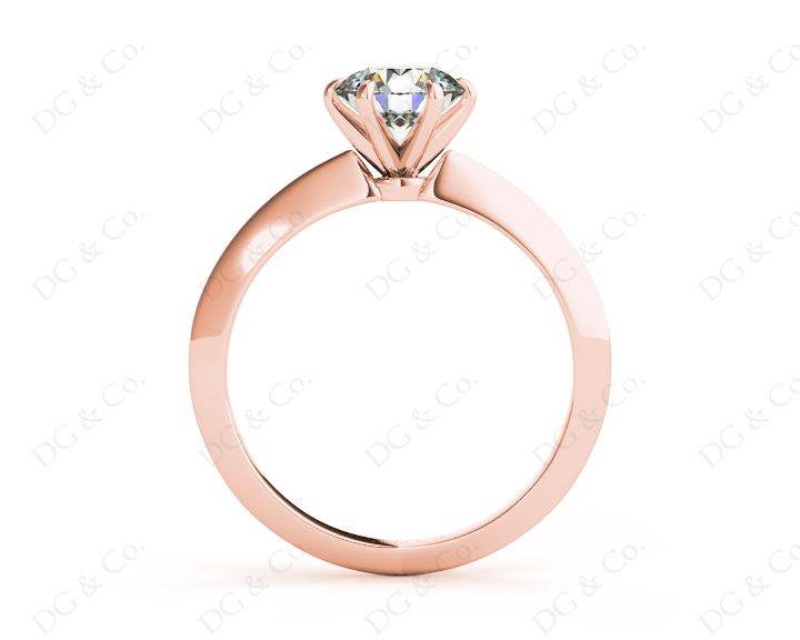 Round Cut Classic Six Claw Diamond Engagement Solitaire Ring - 18k Rose - DG & Co. Jewellery