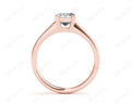 Princess Cut Classic Four claws Diamond Engagement Ring - 18K Rose - DG & Co. Jewellery