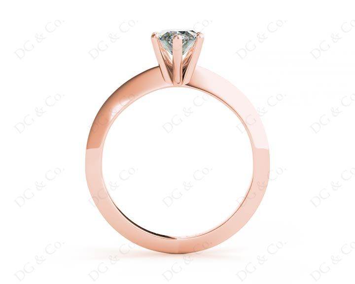 Marquise cut diamond classic engagement ring in six claw setting - 18K Rose - DG & Co. Jewellery