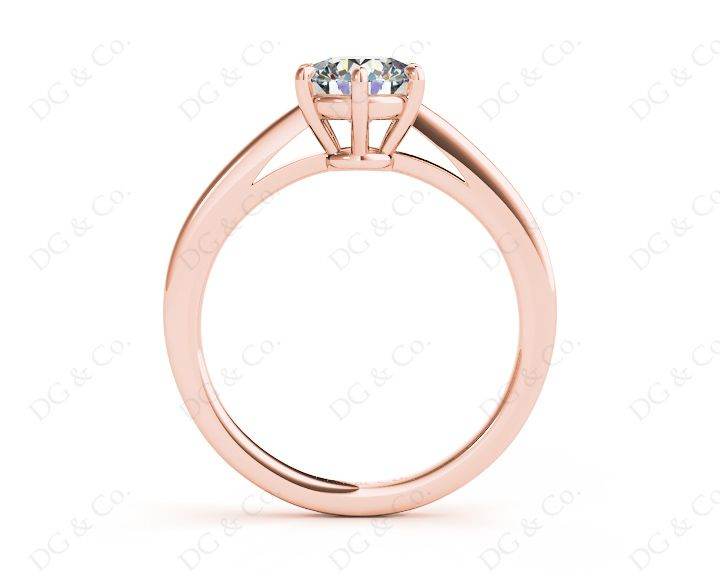 Round Cut Classic Six Claws Diamond Solitaire Ring - 18K Rose - DG & Co. Jewellery