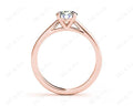 Round Brilliant Cut Solitaire Four Claws Diamond Ring in 18K Rose - DG & Co. Jewellery