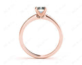 Radiant Cut Diamond Engagement ring with four claws centre stone - 18K Rose - DG & Co. Jewellery