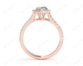 Pear Cut Halo Diamond Engagement Ring with Claw Set Centre Stone - 18K Rose - DG & Co. Jewellery