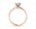 Princess Cut Diamond Engagement ring with four claws centre stone - 18K Rose - DG & Co. Jewellery