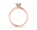 Cushion Cut Diamond Engagement ring with four claws centre stone - 18K Rose - DG & Co. Jewellery