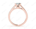 Princess Cut Diamond Engagement Ring with Claw set centre stone - 18K Rose - DG & Co. Jewellery