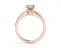 Princess Cut Diamond Engagement ring with four Prongs centre stone - 18K Rose - DG & Co. Jewellery