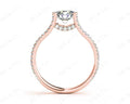Round cut diamond ring with claw set centre stone in 18K Rose - DG & Co. Jewellery