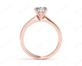 Round Cut Six Claw Set Diamond Ring with Round cut Diamonds in 18K Rose - DG & Co. Jewellery