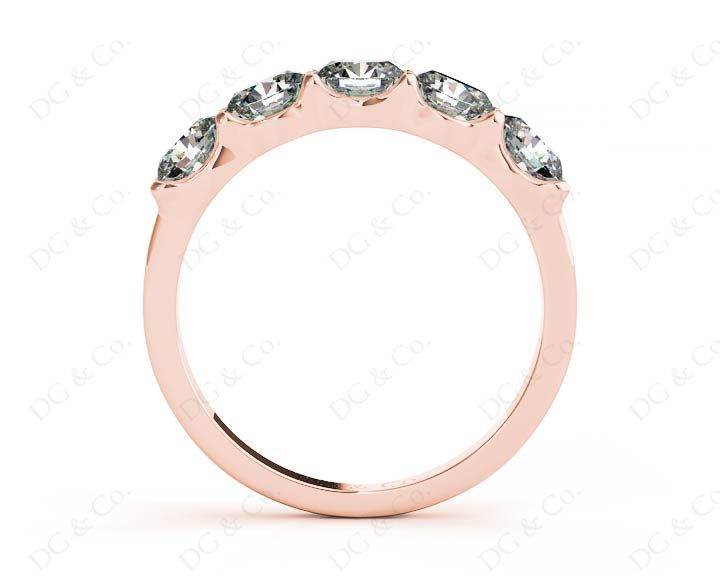 Diamond Wedding Band with Pave Setting Stones - 18K Rose - DG & Co. Jewellery
