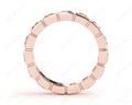 Princess Cut Bezel Set Diamond Eternity Wedding Ring - 18K Rose - DG & Co. Jewellery
