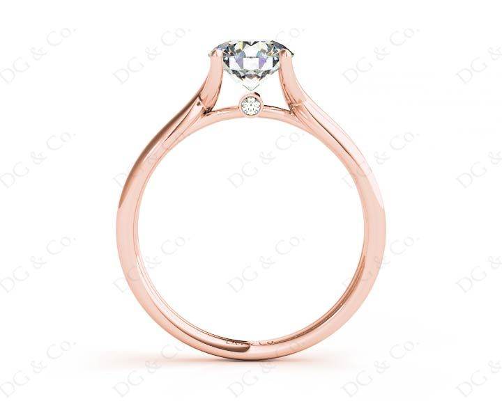Round Cut Diamond Solitaire Ring claw set - 18K Rose - DG & Co. Jewellery
