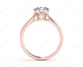 Round Cut Six Claw Set Diamond Ring on a Plain Band in 18K Rose - DG & Co. Jewellery