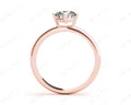 Round Cut Four Claw Set Diamond Engagement Ring with Plain Band - 18K Rose - DG & Co. Jewellery