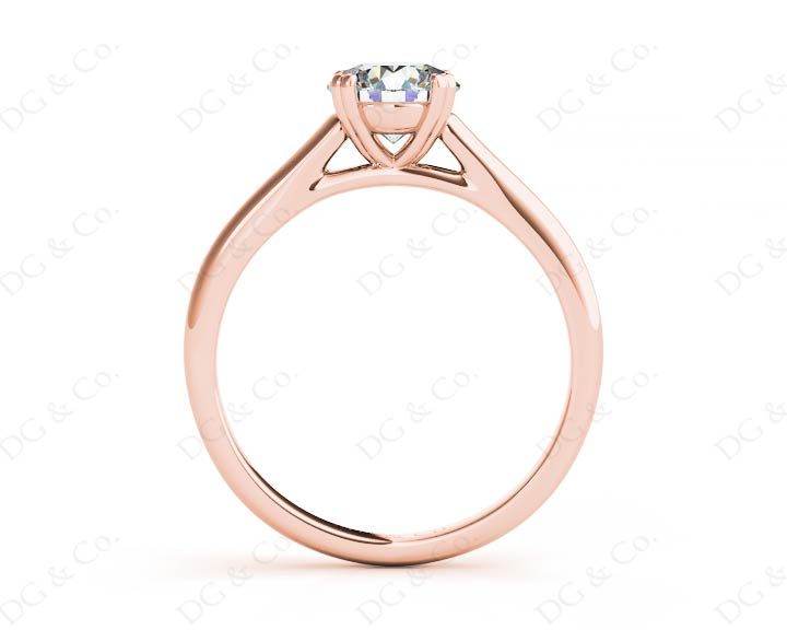 Round Cut Diamond Engagement Claw Set Solitaire Ring - 18K Rose - DG & Co. Jewellery