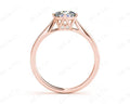 Art Deco Solitaire Round Cut Four Claw Diamond Ring - 18K Rose - DG & Co. Jewellery