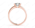 Round Cut Bezel Set Diamond Ring on a Plain Band - 18K Rose - DG & Co. Jewellery