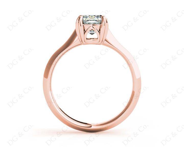 Cushion Cut Classic Four Claws Diamond Engagement Ring - 18K Rose - DG & Co. Jewellery