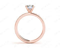 Round Cut Four Claw Set Diamond Ring with Channel Set Side Stones Down the Shoulders - 18k Rose - DG & Co. Jewellery