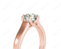 Round Cut Diamond Engagement Ring with Six Prong set centre stone in 18K Rose - DG & Co. Jewellery