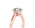 Asscher Cut Solitaire Diamond Engagement Ring with 4 Claw set centre stone in 18K Rose - DG & Co. Jewellery