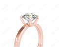 Round Brilliant Cut Diamond Engagement Ring with Claw set centre stone - 18K Rose - DG & Co. Jewellery