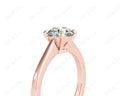 Round Cut Diamond Engagement Ring with Claw set centre stone - 18K Rose - DG & Co. Jewellery