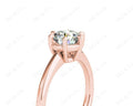 Round Cut Diamond Engagement Ring with Claw set centre stone - 18K Rose - DG & Co. Jewellery