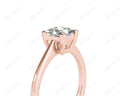 Princess Cut Classic Four claws Diamond Engagement Ring - 18K Rose - DG & Co. Jewellery