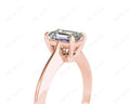 Emerald cut classic diamond solitaire engagement ring - 18K Rose - DG & Co. Jewellery