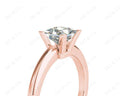 Princess Cut Classic Four Claws Diamond Solitaire Ring in 18K Rose - DG & Co. Jewellery